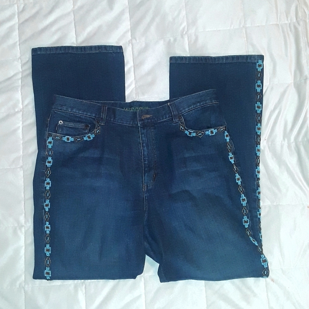 LAUREN JEANS AZTEC BEADED WOMEN'S